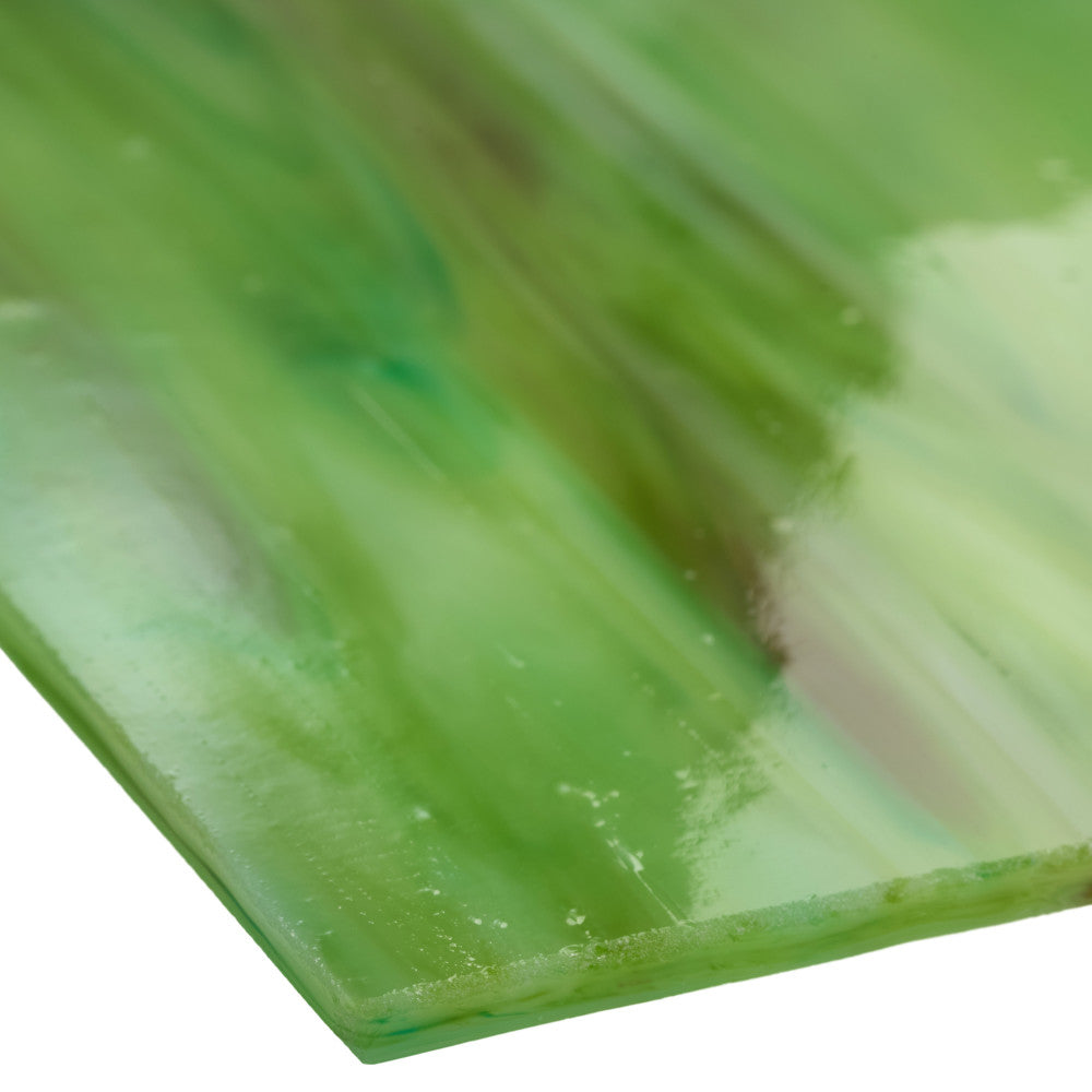 Glass Sheet Green Streaky w/ Multi Color
