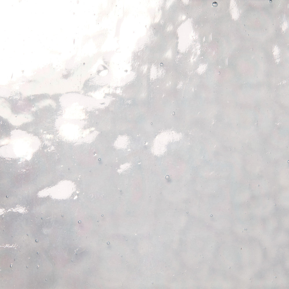 Glass Sheet Clear Cathedral with Texture and Iridescent Finish