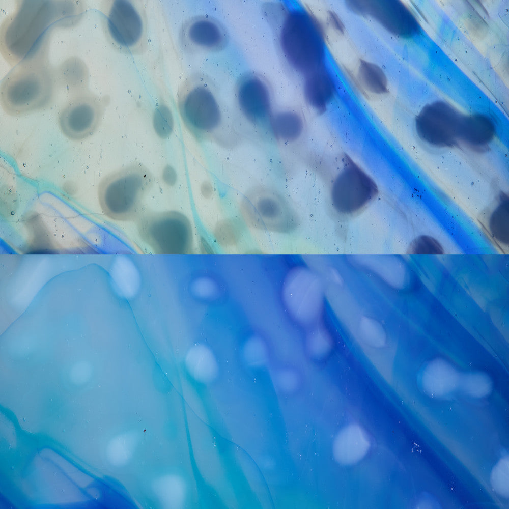 Glass Sheet Blue and White Mottled