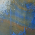 Glass Sheet Mixed Colors Streaky w/ Orange and Aqua