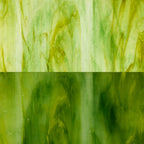 Glass Sheet Green Streaky w/ multi colors