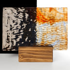 Rippled Glass Sheet Mixed Colors Streaky w/ Multi Colors
