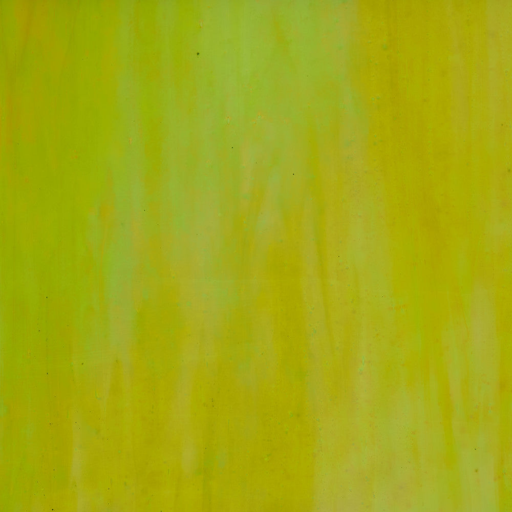 Glass Sheet Mixed Colors Streaky w/ Yellow/Green/White and Iridescent Finish