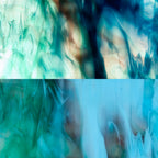 Glass Sheet Blue Streaky with Flemish Texture