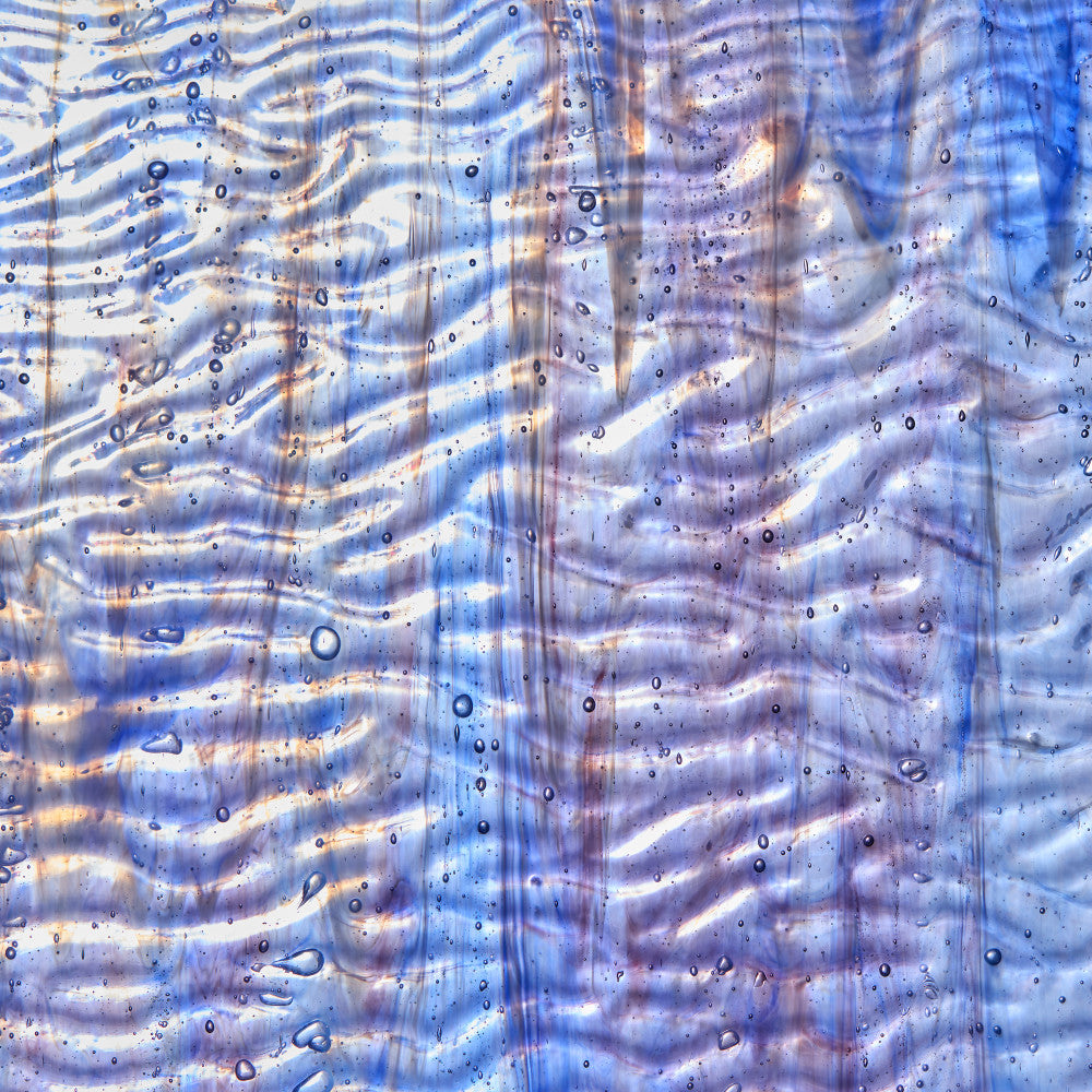Rippled Glass Sheet Mixed Colors Streaky w/ Multi Colors