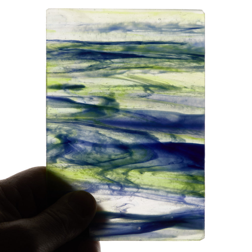 Glass Sheet Mixed Colors Streaky w/ Multi Colors