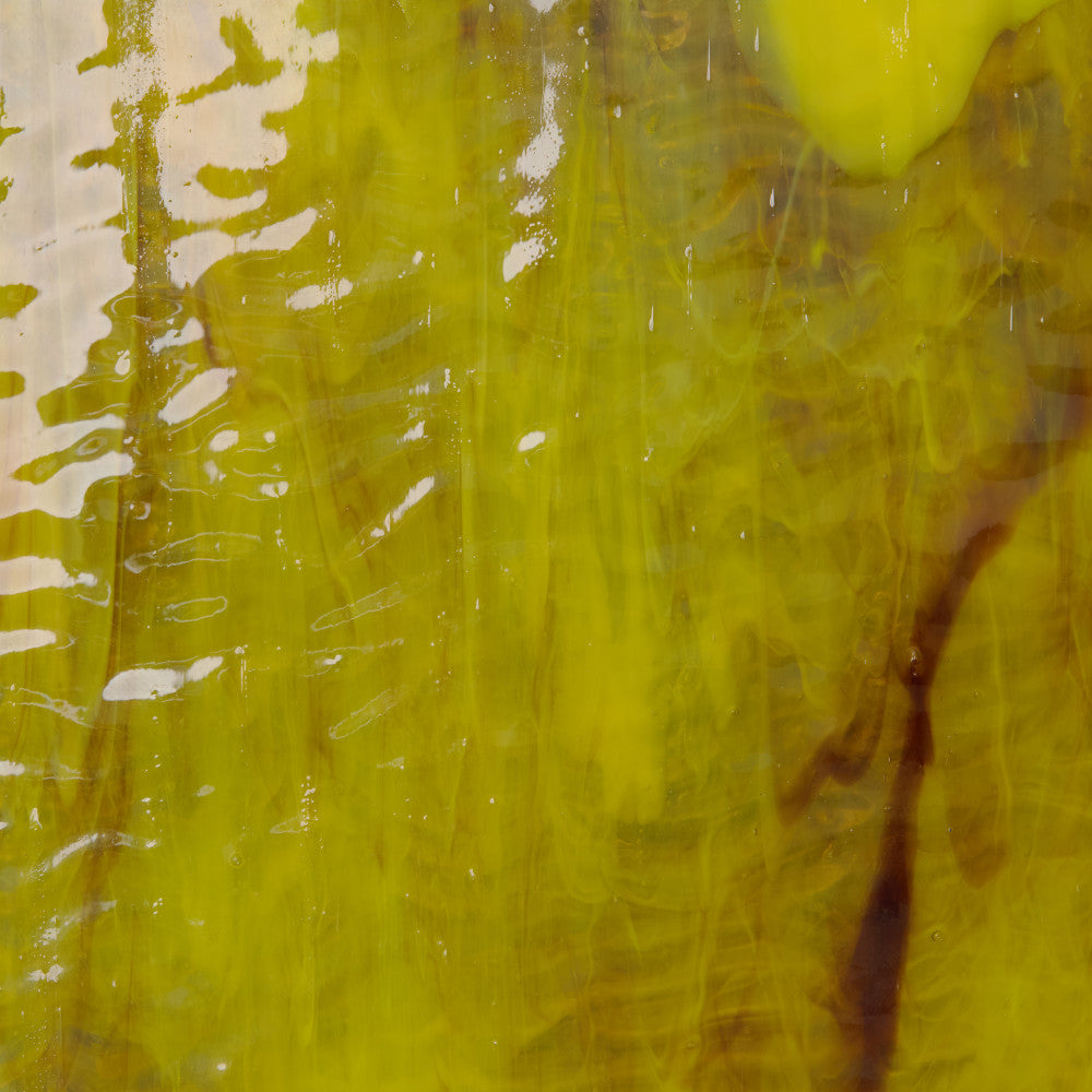 Rippled Glass Sheet Yellow Streaky