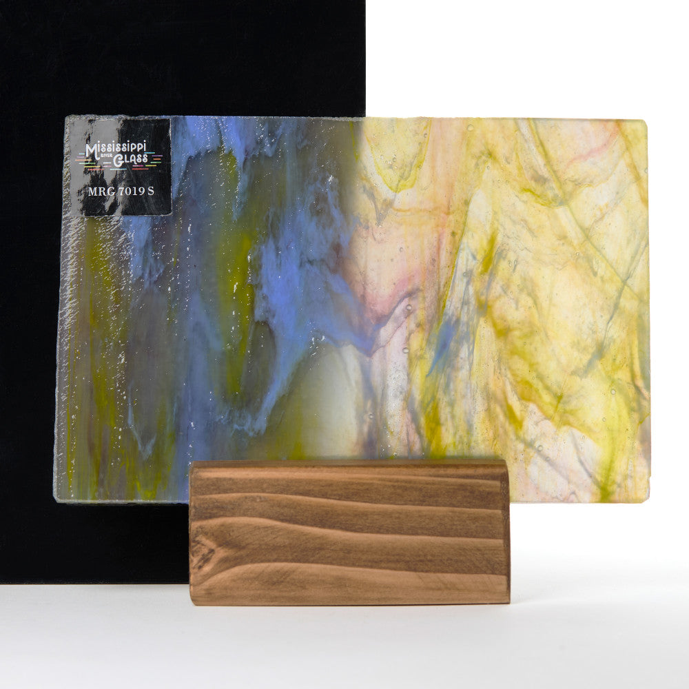 Glass Sheet Mixed Colors Streaky w/ multi colors