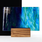 Glass Sheet Green Streaky w/ multi colors