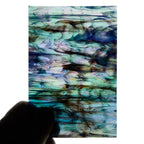 Iridescent Finish Flemish Glass Sheet Mixed Colors Streaky w/ Multi Colors