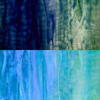 Rippled Glass Sheet Mixed Colors Streaky w/ Multi Colors