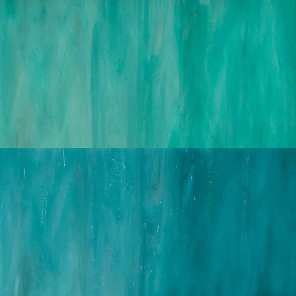 Glass Sheet Blue Streaky w/ multi color