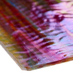 Rippled Glass Sheet Red Streaky w/ Multi Colors and Iridescent Finish