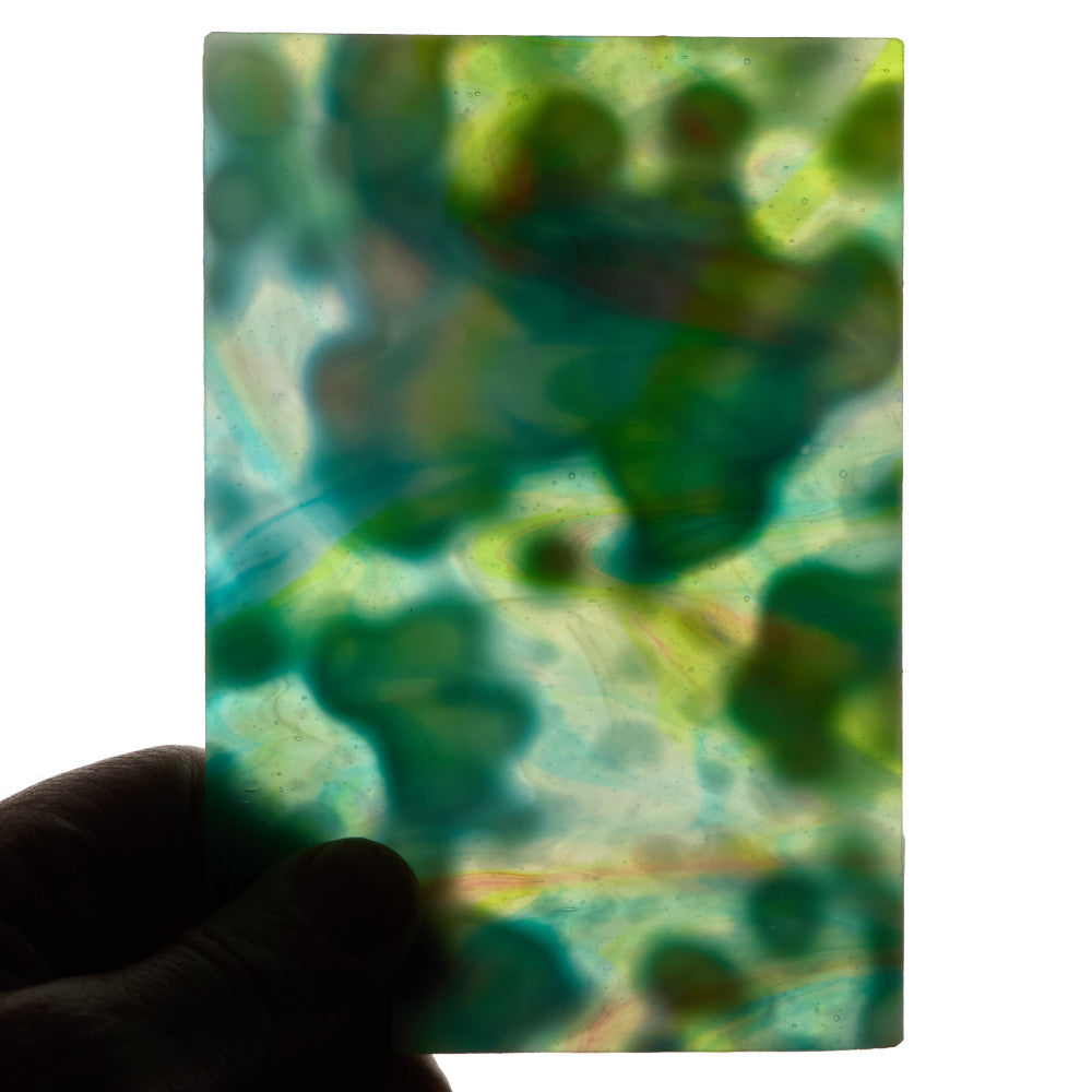 Glass Sheet Mixed Colors Mottled  w/ Multi Colors
