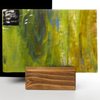 Rippled Glass Sheet Mixed Colors Streaky w/ Multi Colors