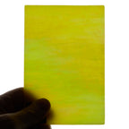 Glass Sheet Mixed Colors Streaky w/ Yellow/Green/White and Iridescent Finish