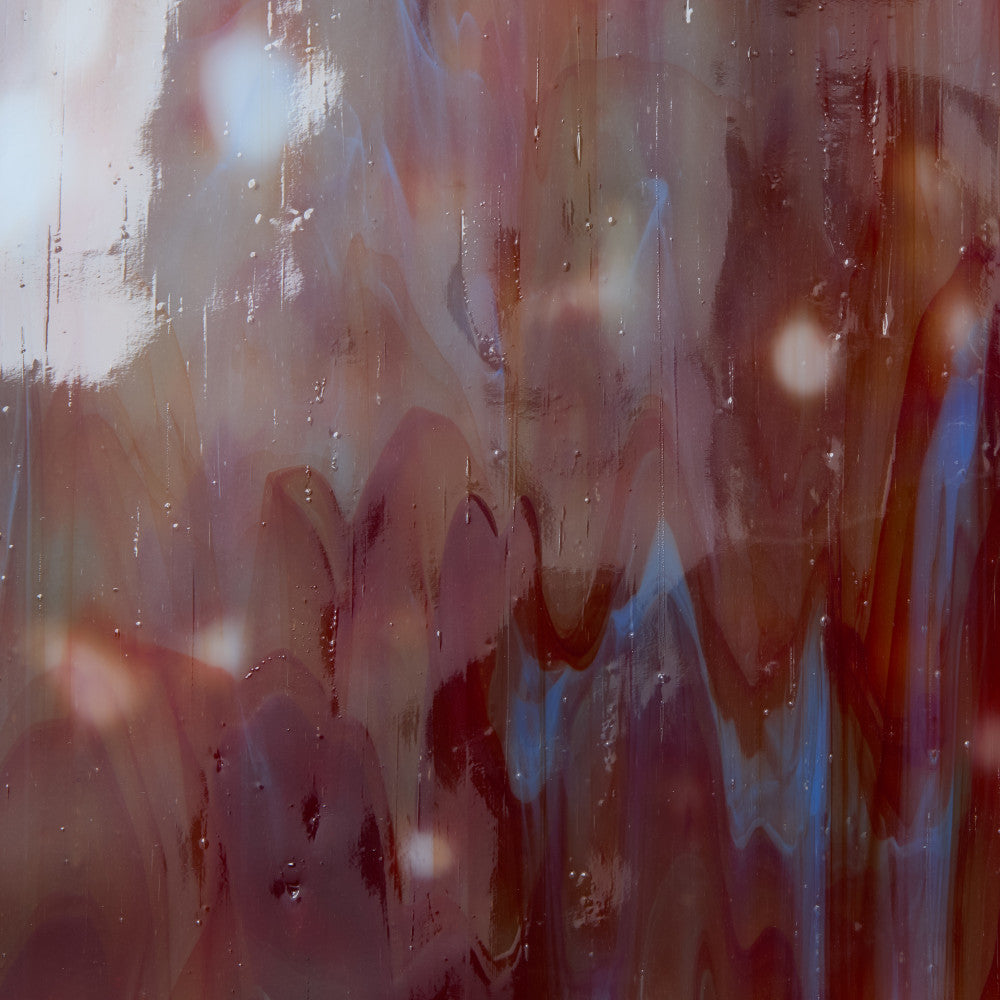 Glass Sheet Mixed Colors Mottled w/ Red/Blue/White Streaky