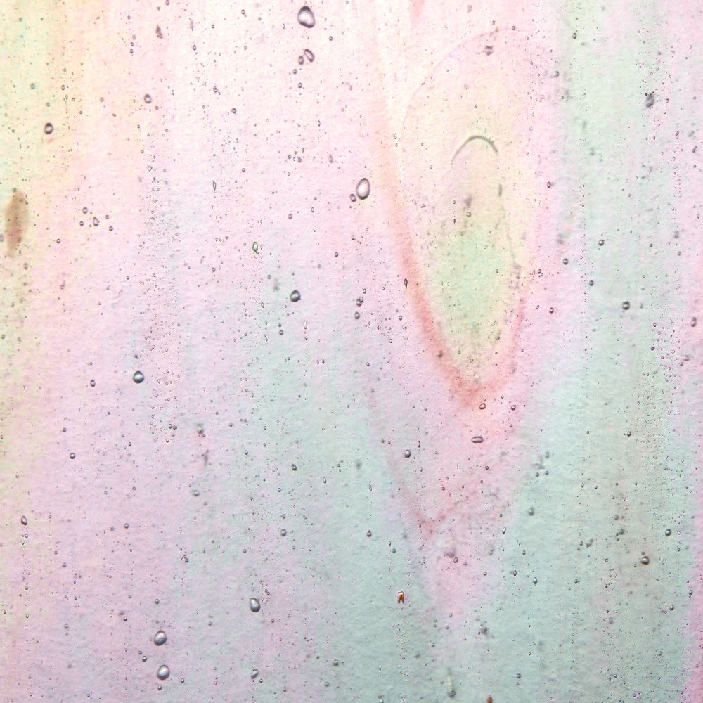 Glass Sheet Pink Streaky w/ Multi Colors and Iridescent Finish
