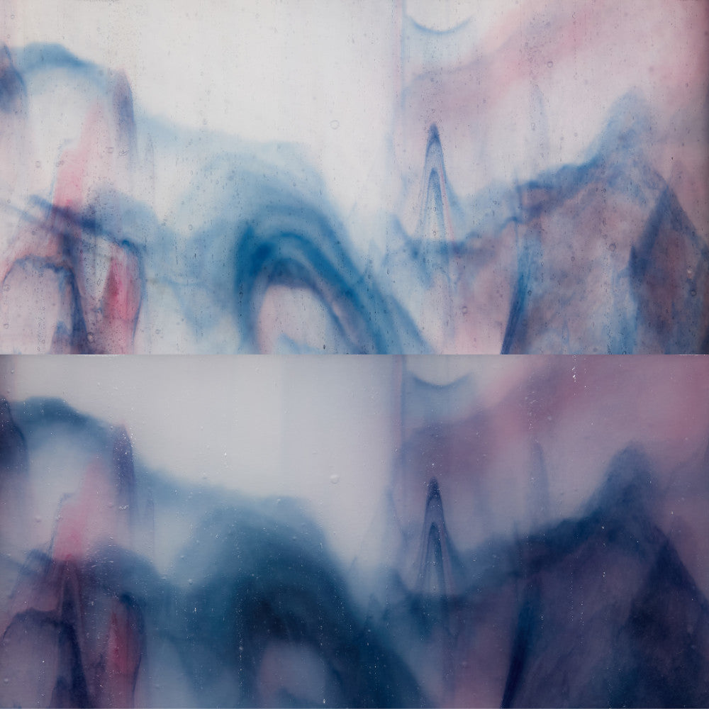 Glass Sheet Violet Streaky w/ multi colors
