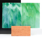 Glass Sheet Green Swirl