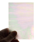 Glass Sheet White, clear & light pastel colors streaky w/ iridescent