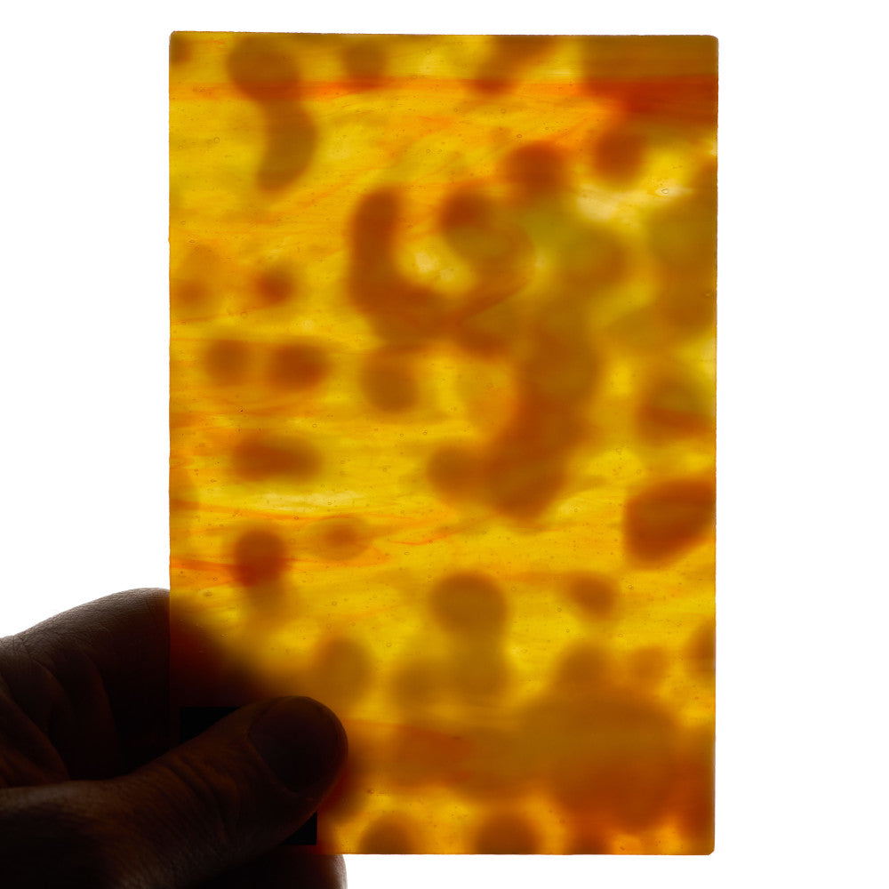 Glass Sheet Red with Mottled White Streaky