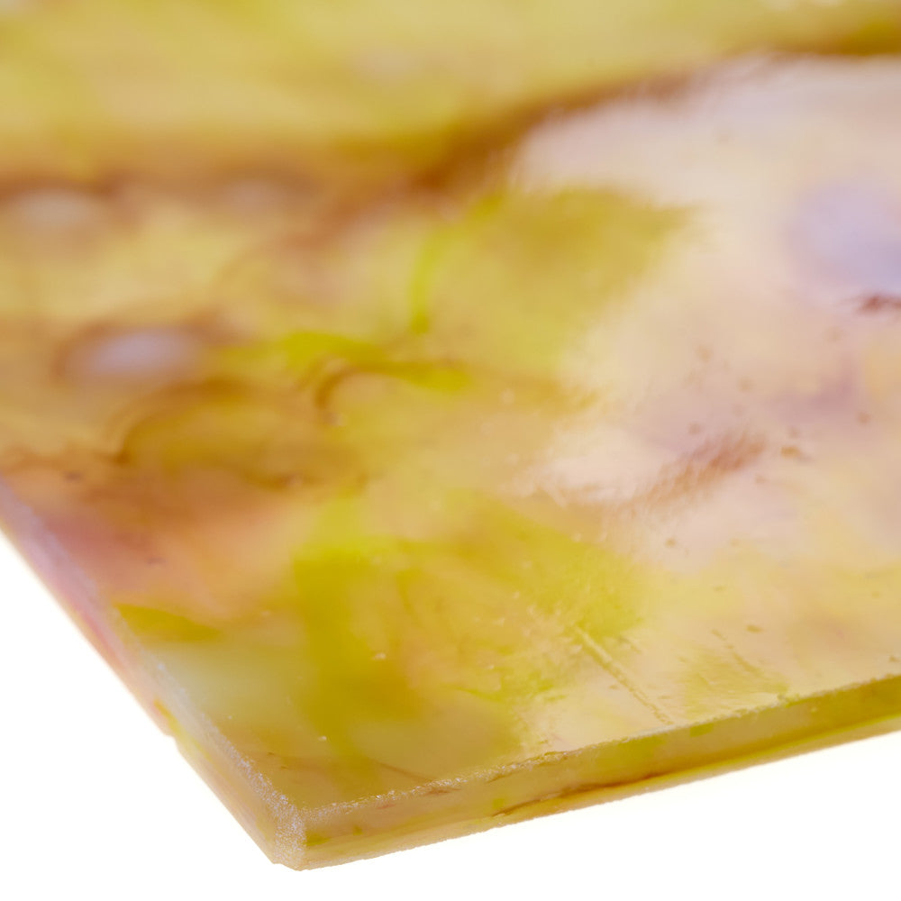 Glass Sheet Mixed Colors Mottled  w/ Purple/Yellow/White Streaky