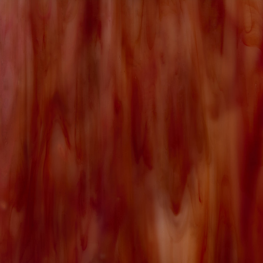 Glass Sheet Red Steaky w/ Multi Colors