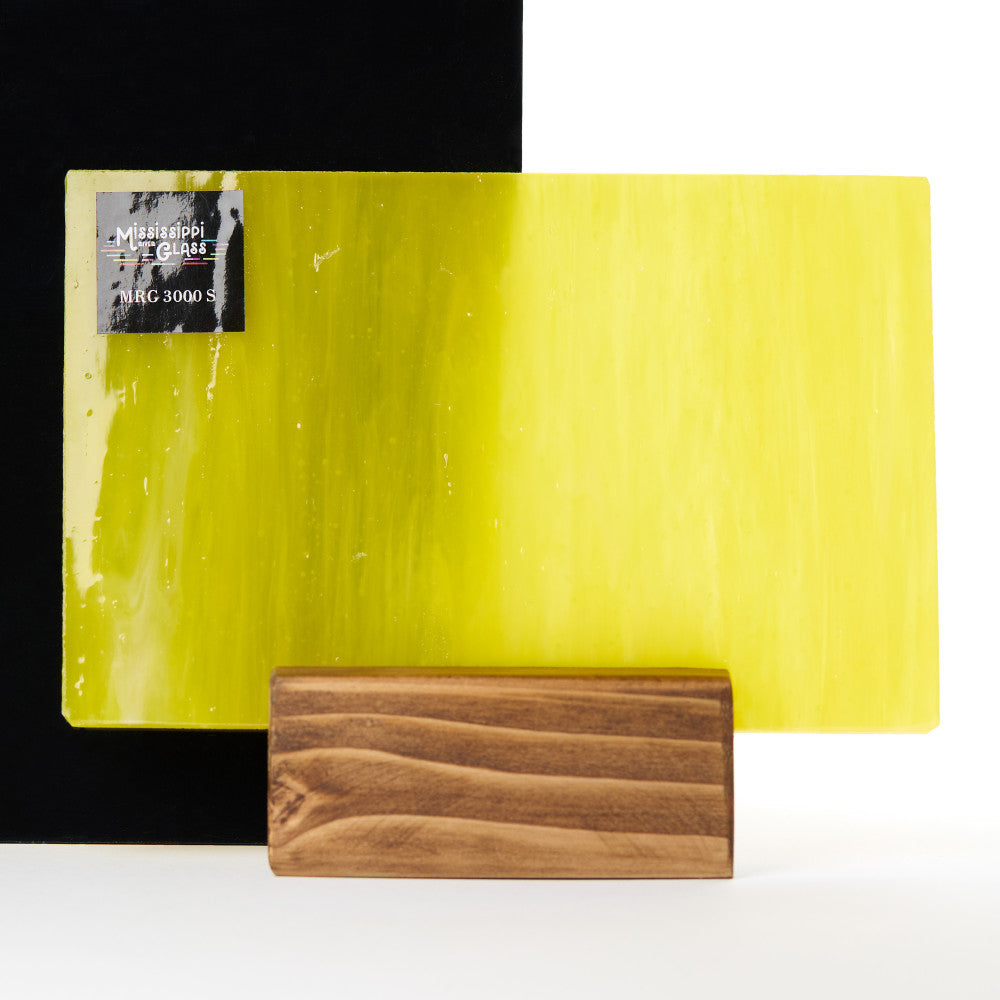 Glass Sheet Yellow Streaky w/ multi colors