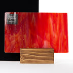 Glass Sheet Red Steaky w/ Shades of Red and White