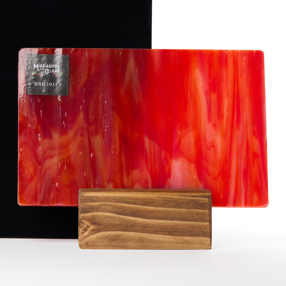 Glass Sheet Red Steaky w/ Shades of Red and White