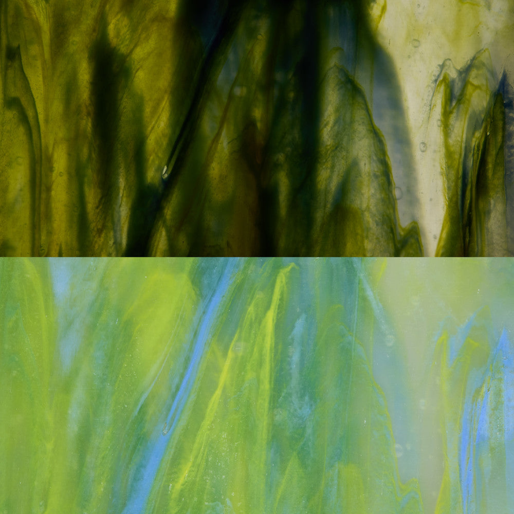Glass Sheet Mixed Colors Streaky w/ Multi Colors
