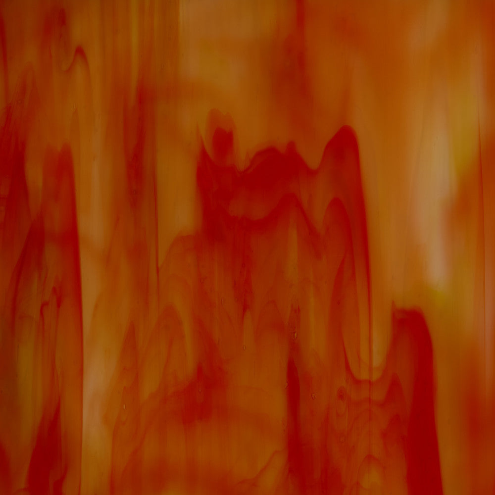 Glass Sheet Mixed Colors Streaky w/ Red/White/Yellow