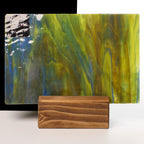 Rippled Glass Sheet Mixed Colors Streaky w/ Multi Colors