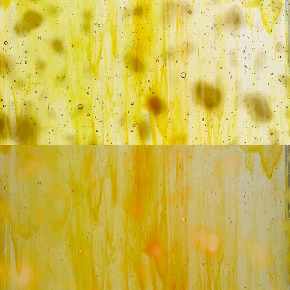 Glass Sheet Orange Mottled with white streaky