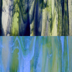 Glass Sheet Mixed Colors Streaky w/ Multi Colors