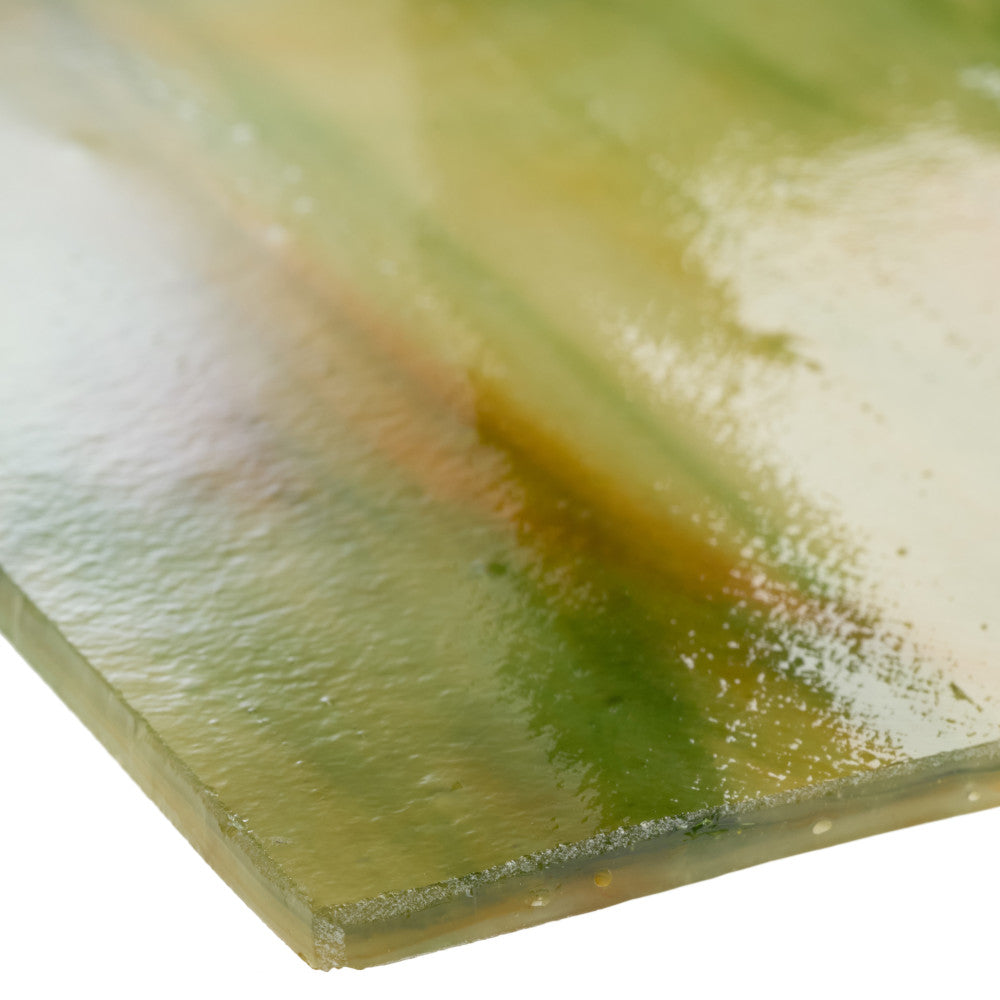 Glass Sheet Orange Streaky w/ multi colors