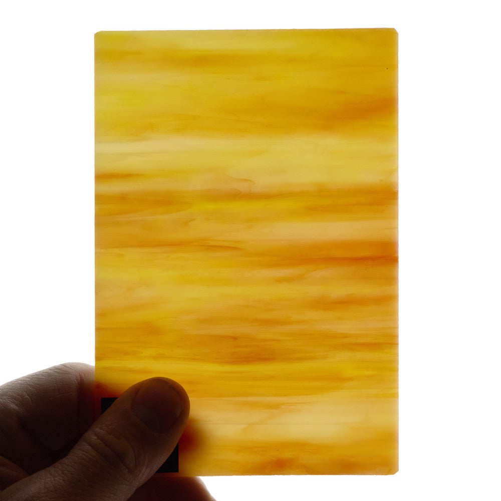 Glass Sheet Orange with Yellow Streaky