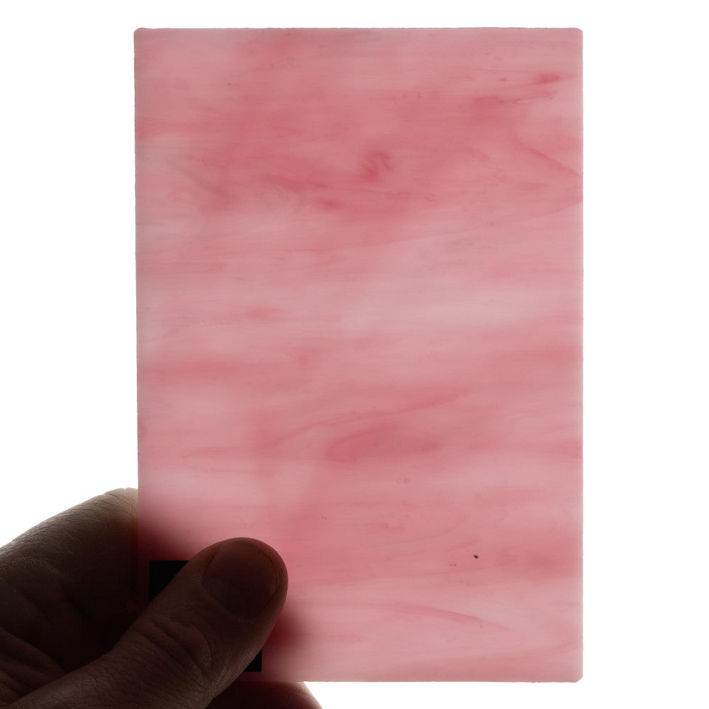 Glass Sheet Pink and White Streaky