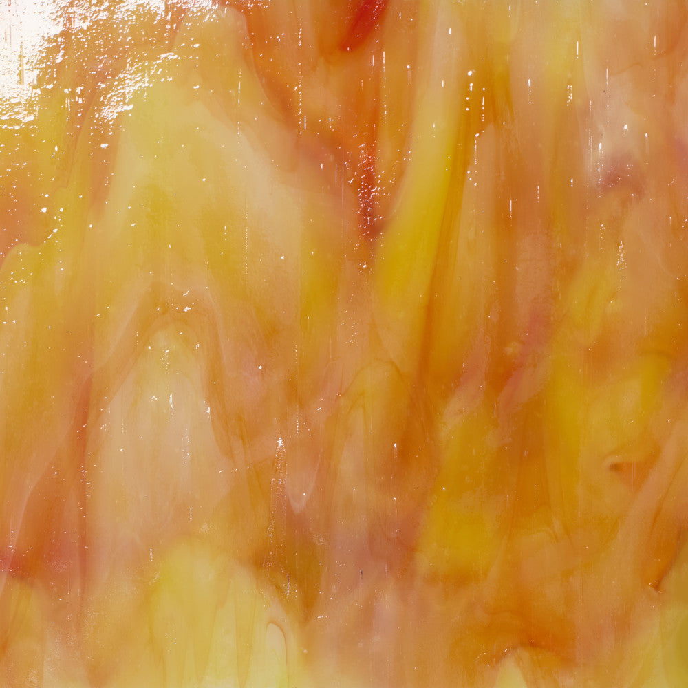 Glass Sheet Orange with Yellow Streaky