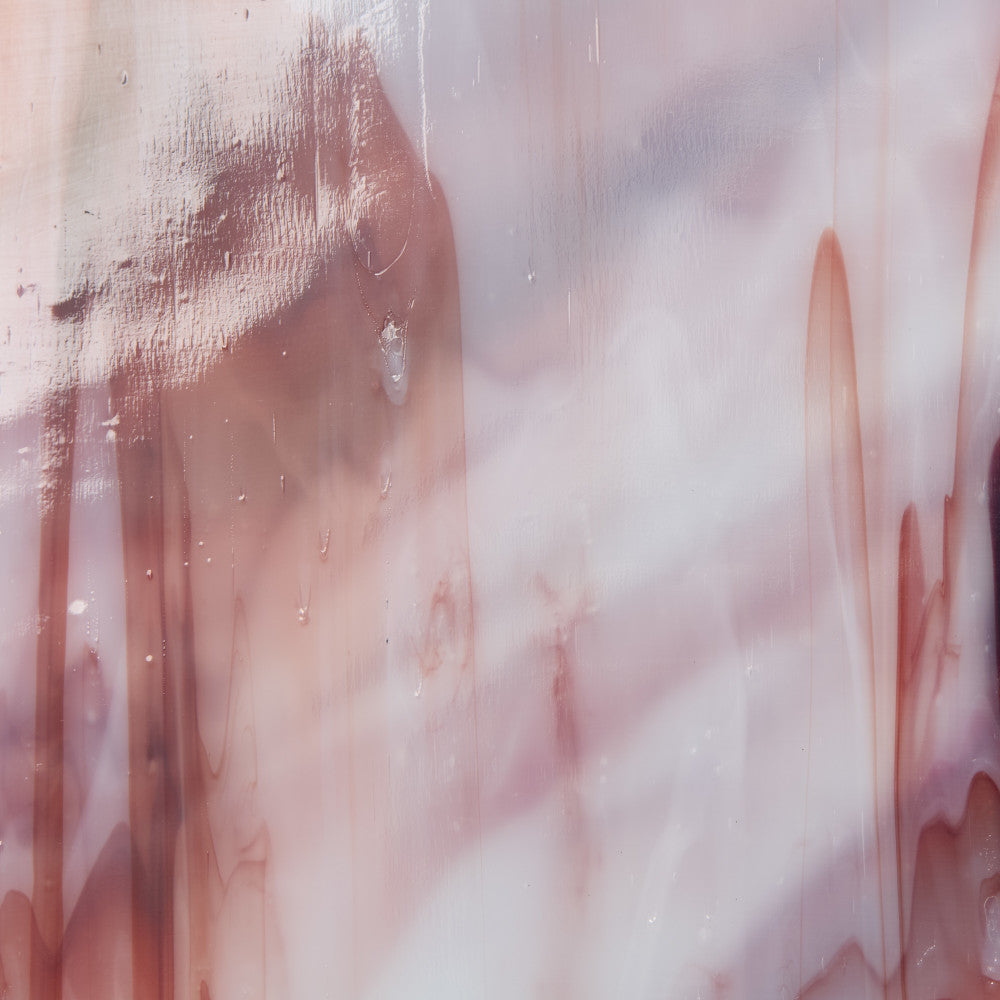 Glass Sheet Red Streaky w/ Pink, White