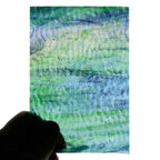 Glass Sheet Green Streaky with Ripple Texture