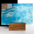 Glass Sheet Blue and White Mottled