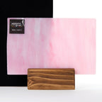 Glass Sheet Pink and White Streaky