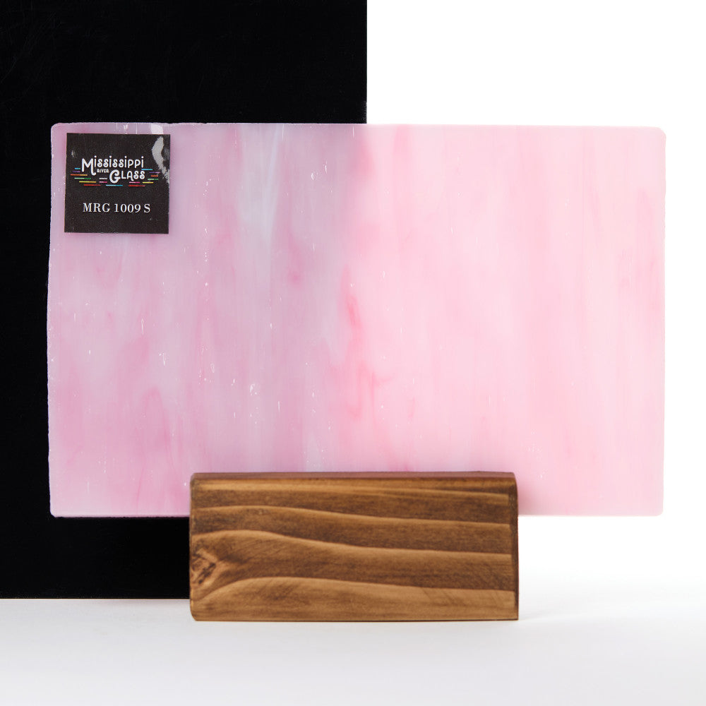 Glass Sheet Pink and White Streaky