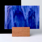 Glass Sheet Blue Streaky w/ multi color