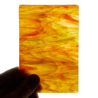 Glass Sheet Red with Yellow streaky