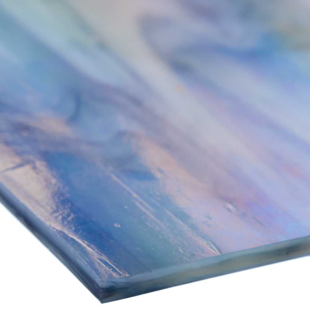 Iridescent Glass Sheet Mixed Colors Streaky w/ Multi Colors