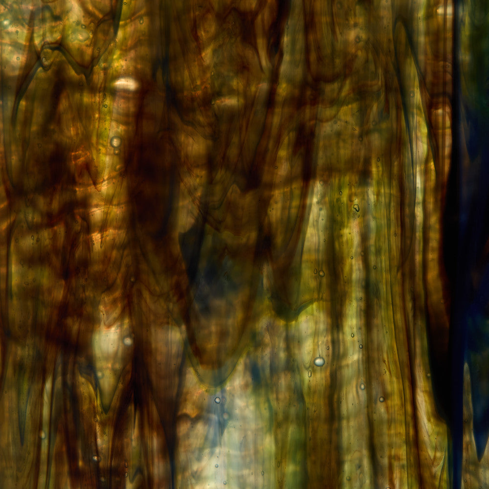 Rippled Glass Sheet Mixed Colors Streaky w/ Multi Colors