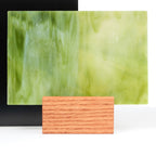 Glass Sheet Green Streaky w/ multi colors